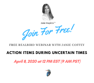 Free RealBird Webinar - Action items during uncertain times