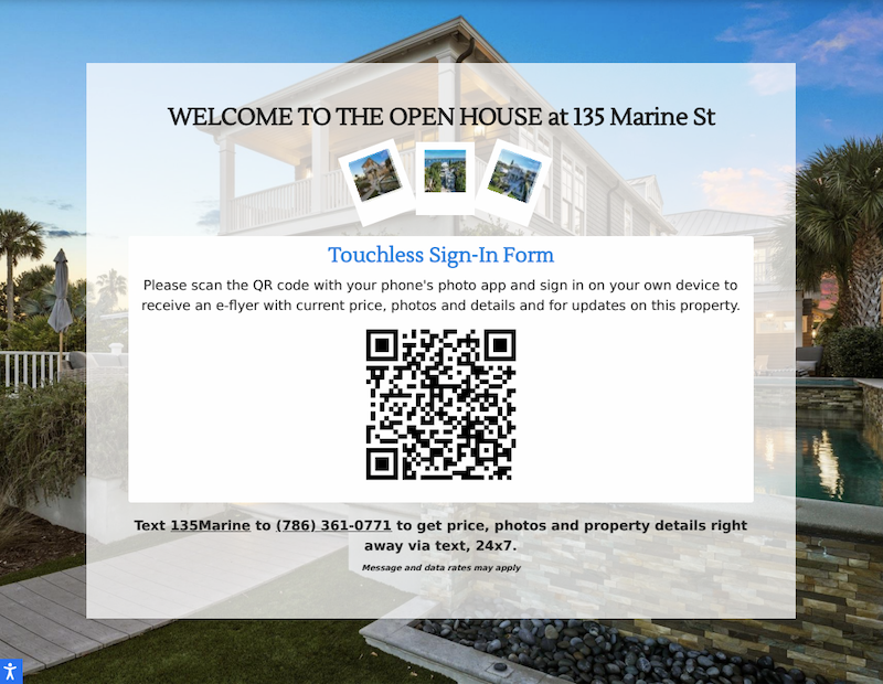 Real estate open house flyer templates with QR code