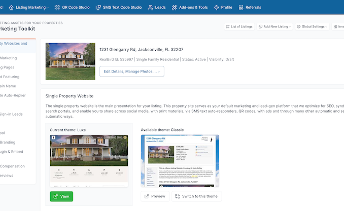 Listing Marketing Toolkit - RealBird Member Dashboard 800